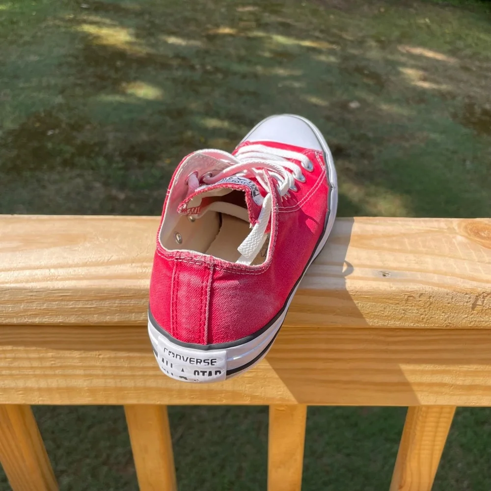 Converse Red Low-Top Canvas Sneakers - Picture 10 of 14